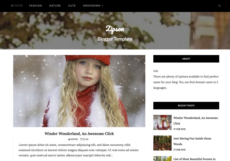 Zipson Blogger Template. Zipson Blogger Template by weblogtemplates. download magazine fashion and photography blogspot themes. Zipson Blogger Template