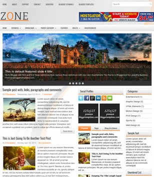 Zone Responsive Blogger Template • Blogspot Templates 2025