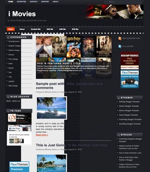 i Movies Blogger Template 2014 Free Download